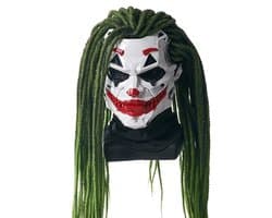 Robot Clown Joker Masker met Groene Pruik – Eng Halloween Masker Volwassenen – Griezelig Cosplay Masker – Maskerbal – Spookhuis – Kostuum Accessoire