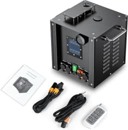 Podiumeffectmachine met twee 750 W effectapparaten met flightcase en afstandsbediening voor Halloween, Kerstmis, bruiloften, sportevenementen — thumbnail 1