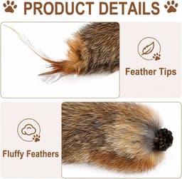 3 stuks kattenspeelgoed, zacht pluizig interactief kattenspeelgoed, licht kattenspeelgoed, veren van zacht pluche, interessant veerspeelgoed voor katten voor huiskatten — thumbnail 2