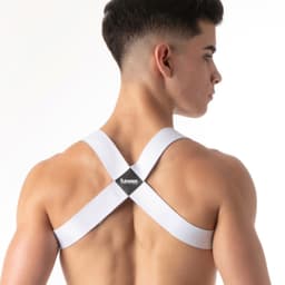 LEADER Essentials Harness White - MAAT L - Heren Clubwear - Harnas voor Man - Sexy Heren Harnas — thumbnail 2