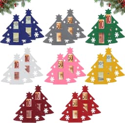 16 stuks kerstboom, vilt, geldcadeau, kerstcadeauverpakking, kerstboom, vilt, verpakking, kerstdecoratie, om geld cadeau te geven — thumbnail 1