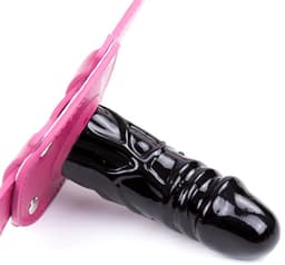 LATETOBED BDSM LINE Dildo Gag Ball Verstelbaar 46-58 cm - Dildo: 10 cm x 3 cm - Gag in Penisvorm — thumbnail 2