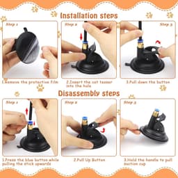 Interactief Kattenspeelgoed Cat Toy Intelligentie Katten Speelgoed Kattenhengel Stabiel Met Veren en Zuignap Kittenspeelgoed Simucatstick Kattenspeeltjes Voor Kleine Grote Katten (stijl 1) — thumbnail 5