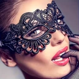 Zwart Kant Oogmasker Dames – Masquerade Masker – Venetiaans Masker – Seks / Feest Masker — thumbnail 1