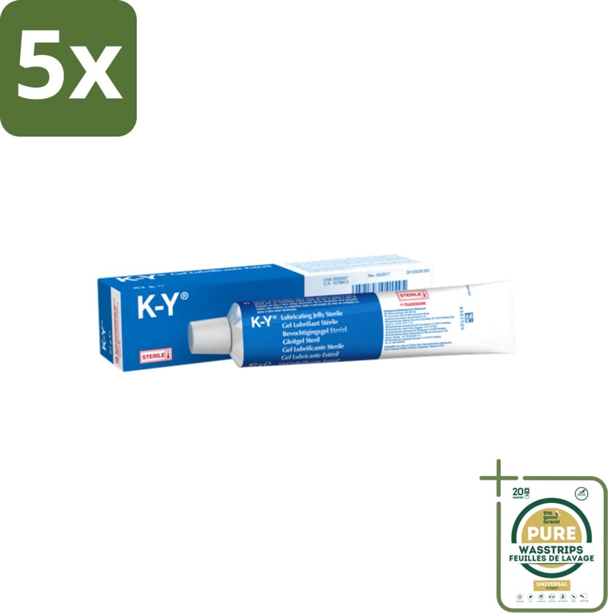 5 x K-Y Glijmiddel 82 gr - Grootverpakking - K-Y Glijmiddel - Bevochtigingsgel - Glijmiddel Waterbasis - Intiem Gebruik - Anale Seks — afbeelding 1