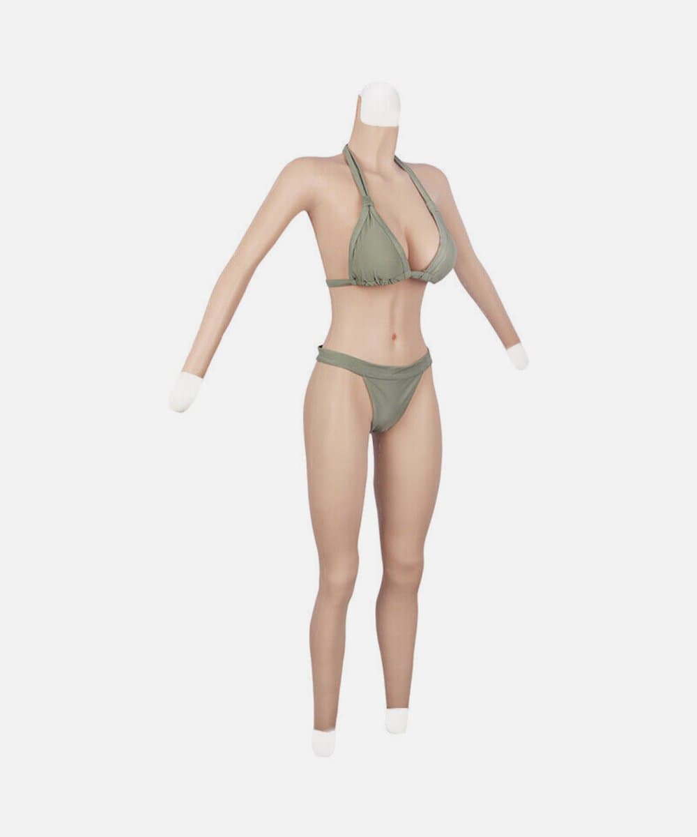 Siliconen Bodysuit – Cup D- Realistisch Vrouwenlichaam – Siliconen Borsten- Nep Borsten- Voor Cosplay & Crossdress — afbeelding 1