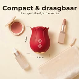 SF Toys – Roos Vibrator roze - 12 Zuigstanden - Clitoris Stimulator - Waterdicht - USB Oplaadbaar - Siliconen - Beschikbaar in 3 kleuren — thumbnail 3