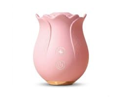 SF Toys – Roos Vibrator roze - 12 Zuigstanden - Clitoris Stimulator - Waterdicht - USB Oplaadbaar - Siliconen - Beschikbaar in 3 kleuren