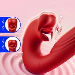 Vibrator | Explosie Van Genot - Dildo - 3 In 1 Dildo Vibrator Voor Vrouwen – G-Spot & Clitoris Stimulator – Rabbit Vibrator – Sex Toys Voor Koppels – Seksspeeltjes voor Mannen — thumbnail 2
