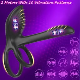 Daity Cockring Vibrerend voor Mannen – 10 Vibratiestanden met Afstandsbediening – Langer Volhouden & Ejaculatie Vertragen – Seksspeeltje voor Mannen – Zwart — thumbnail 3