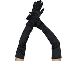 Lange dames handschoenen - extra lange satijnen stretch satijnen handschoenen - vintage feest dameshandschoenen - bruidshandschoenen - geschikt voor bruiden bruiloft opera theekransje