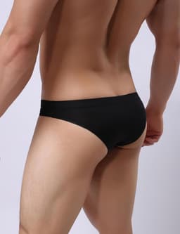 Herenslip Tanga Slip met Open Voorkant Seksueel Ondergoed Comfortabel IJs Zijde — thumbnail 4