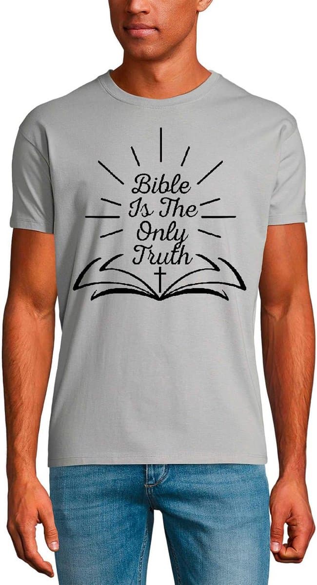 Heren T-shirt met Inspirerende Bijbeltekst: Hij Geneest Het Gebroken Hart — afbeelding 1