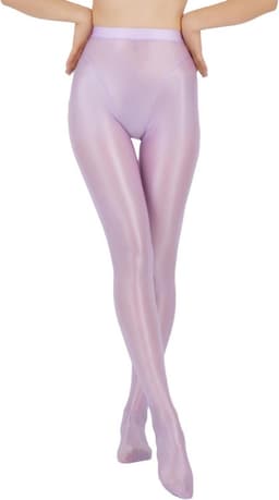 Glanzende dames panty - zijdeglad met olieglans voor dans en toneel — thumbnail 1
