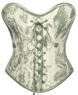 Vrouwen Renaissance Corset Bloemen Lace-up Corset Top Off Shoulder Vintage Korsetten Bustiers — thumbnail 1