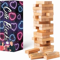 Romantisch Spannend Spel voor Koppels - 54 Uitdagende Stapelblokken voor Date Night — thumbnail 1