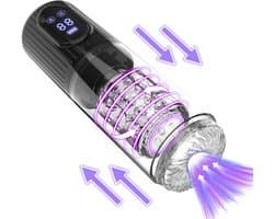 Niko – Blowjob Simulator met Zuig-, Stoot- & Rotatiefunctie – 9 Standen – Automatische Masturbator voor Mannen – Pocket Pussy – IPX7 Waterdicht – USB Oplaadbaar – LCD Display