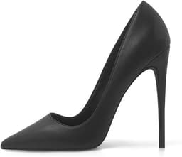 Dames Pumps met Spitse Teen en Naaldhak 12 cm - Elegante Hoge Hakken in Matleer - Meerdere Kleuren — thumbnail 1