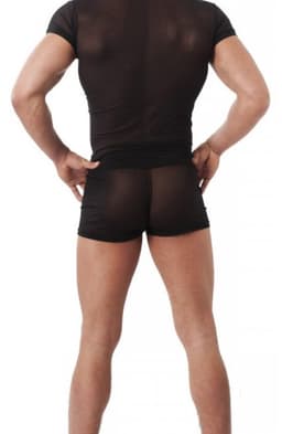 Nooitmeersaai - doorschijnende boxershort - polyamide - zwart - Maat M/L — thumbnail 2