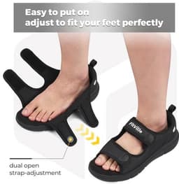 FitVille Wide Open Diabetic Sandals Men Orthopedic Shoes with Velcro Adjustable Bandage Shoes — thumbnail 4