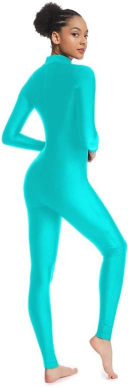 Dames Turnpakje Unitard Lange Mouw Hoge Hals Full Body Spandex Pak — thumbnail 4