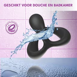 JustFun 2-in-1 Cockring - Sex Toys voor Mannen - Ballstretcher BDSM - Penisring - Seksspeeltjes voor Koppel - Zwart — thumbnail 4