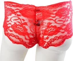 BamBella ® - Slip - maat Onesize S M L Rood Sexy erotische heren onderbroek mannen kant stof — thumbnail 3