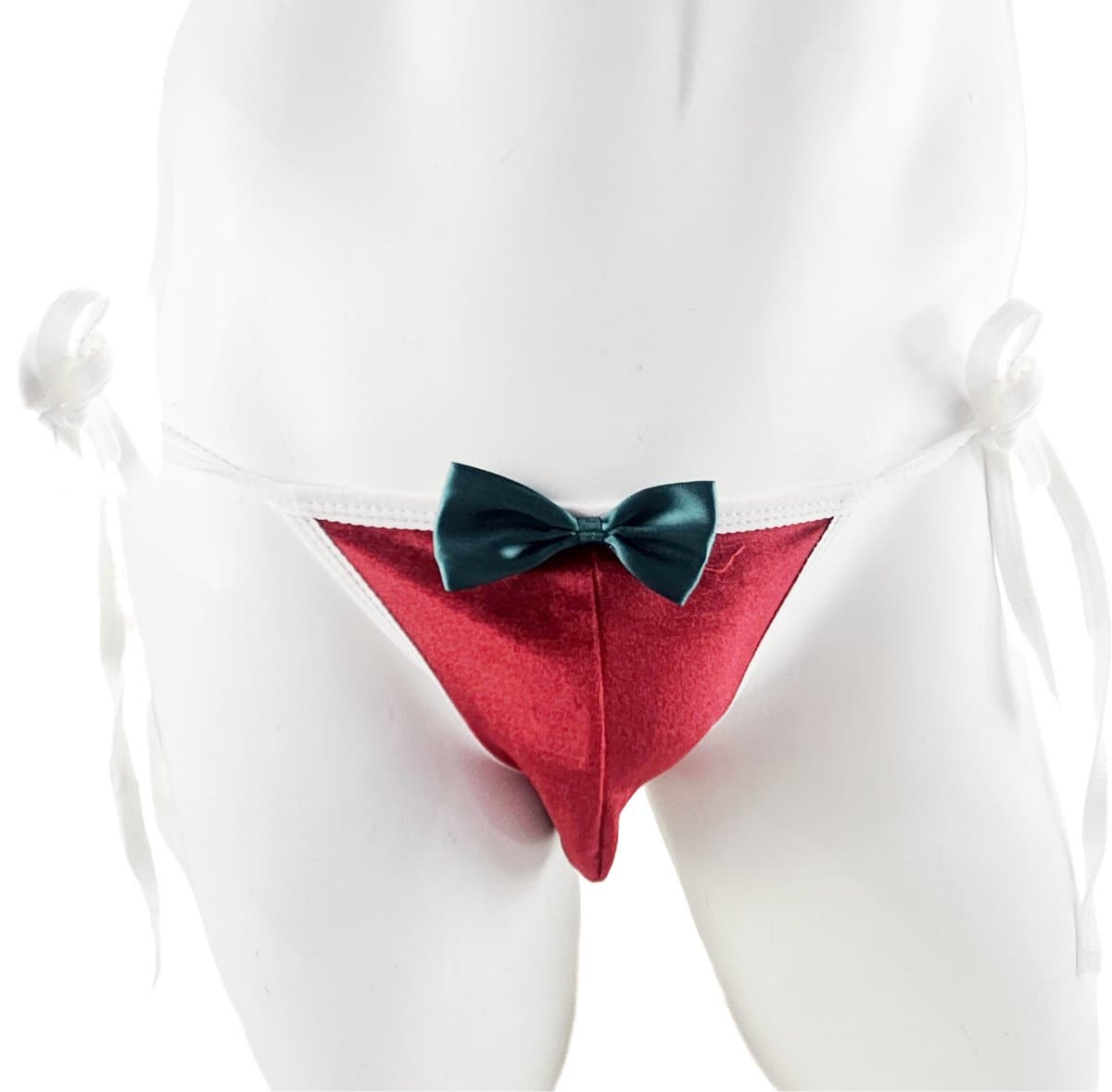 BamBella ® - string bongage - maat Onesize S M L XL XXL - Sexy slip erotische onderbroek valentijnsdag kerst rood groen doorzichtig rollenspel kleding voor mannen — afbeelding 1