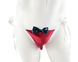 BamBella ® - string bongage - maat Onesize S M L XL XXL - Sexy slip erotische onderbroek valentijnsdag kerst rood groen doorzichtig rollenspel kleding voor mannen