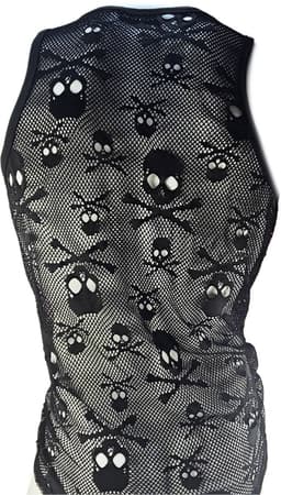 BamBella ® - Lingerie pak -Maat L/XL - Hemd Skull- Heren- Maat Onesize Erotische Man Zwart — thumbnail 2