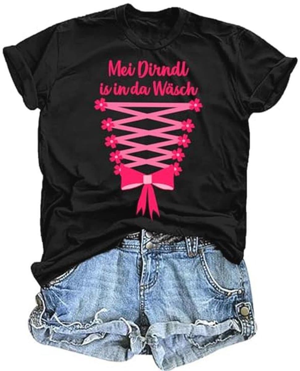 Dames Dirndl Kostuum T-Shirt voor Oktoberfest — afbeelding 1
