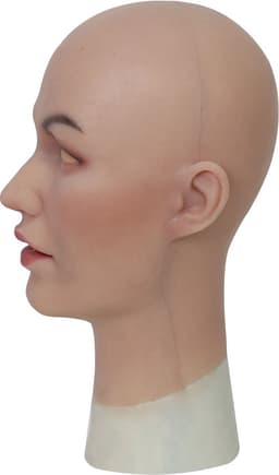 Siliconen - Vrouwelijk - Masker - Gezicht - 100% Hypoallergene Medische Siliconen - Realistisch - Crossdresser - Transgender - Mastectomie - Hoofd - Gezichtsmasker - Female Face — thumbnail 2