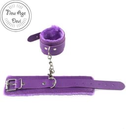 Pluche Handboeien - BDSM - Pluche - Paarse handboeien - Beginners - Comfortabel - Fluffy - Verstelbaar - New Age Devi — thumbnail 2