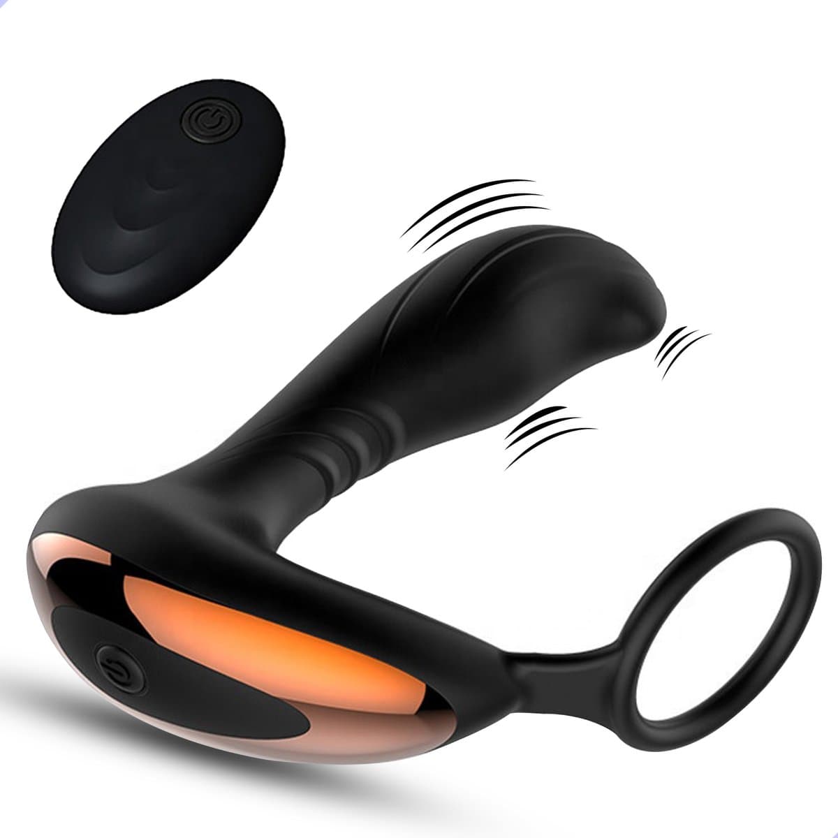 Intenz® - Luxe Prostaat Vibrator - Anaal Vibrators voor mannen - Cockring - Met afstandsbediening – Prostaat Stimulator – Sex toys voor mannen - Zwart — afbeelding 1