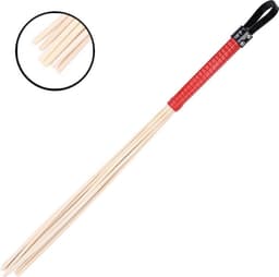 Nooitmeersaai - Zweep met houten stokken en handvat - rood — thumbnail 2