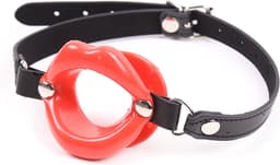 Kiotos - Ring Gag met Open Kusmondje - Rood — thumbnail 3
