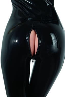 LateX – Latex Catsuit voor Strak en Spannend Gevoel met Open Kraag en Rits Sluiting Maat 2XL – Zwart — thumbnail 5