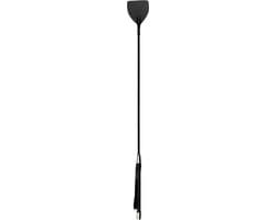 EasyToys - Leren Zweep met Lange Steel - Spanking Paddle - Kinky Leren Zweep - Bondage Set - BDSM - Bondage - Sex Toys voor Vrouwen en Mannen - Zwart — thumbnail 2