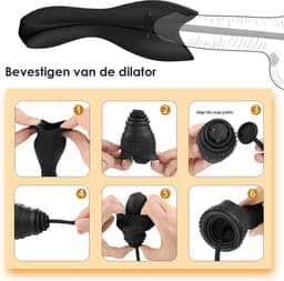 Vibrerende Masturbator met 3 Dilators - Eikel Vibrator - 10 Standen - Oplaadbaar - Zacht Siliconen - Vibrator voor Mannen — thumbnail 4