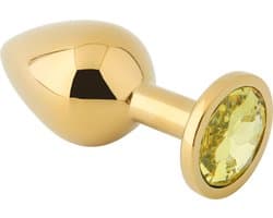 Banoch - Buttplug Aurora yellow gold Small - Metalen buttplug - Diamant geel