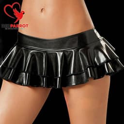 Wetlook rok - Latex look - BDSM - Erotische mini rok — thumbnail 2