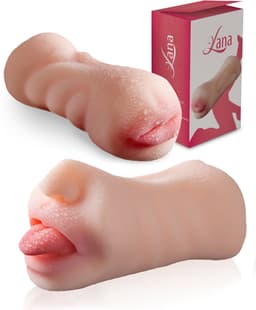 Lana Realistische 2 in 1 Masturbator Voor Man – Pocket Pussy – Sex Toys Mannen – Kunstvagina en Mond – Blowjob - Masturbator — thumbnail 1