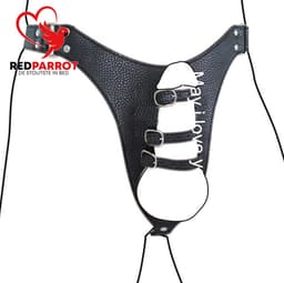 BDSM slip heren - Penis bondage - Riemen en gespen - Kuisheid - Leder — thumbnail 1