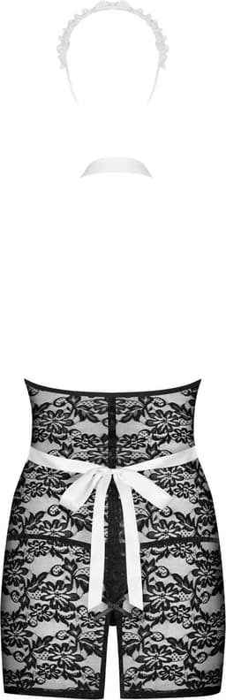 Obsessive Serveerster - Erotische Rollenspel Kleding - Maat S/M - Zwart — thumbnail 9