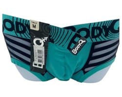BodyQ Sexy Heren Boxershort – Aqua met Net Zwart – Erotische Herenlingerie – Maat S