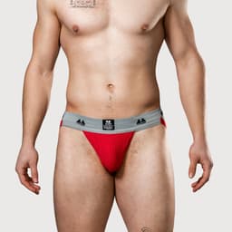 MM Sports Original Edition Swimmer/Jogger Jockstrap 2 inch Multipack 1x Red + 1x Yellow + 1x Blue - MAAT S - Heren Ondergoed - Jockstrap voor Man - Mannen Jock — thumbnail 2