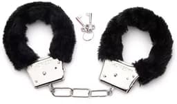 CHPN - Handboeien - Pluche handboeien - Handboeienset - Zwart - Met slot (2 sleutels) - Erotiek - Sexspeeltjes - BDSM - Cadeau — thumbnail 1