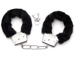 CHPN - Handboeien - Pluche handboeien - Handboeienset - Zwart - Met slot (2 sleutels) - Erotiek - Sexspeeltjes - BDSM - Cadeau