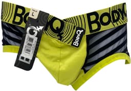 BodyQ Sexy Heren Boxershort – Geel met Net Zwart – Erotische Herenlingerie – Maat S — thumbnail 1