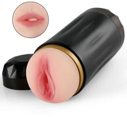 Masturbator voor Man - Pocket Pussy - Vagina en Mond - 2-in-1 - Kunstvagina - Nepvagina - Seksspeeltje - Masturbator Vagina en Mond - Blowjob Stimulator - Sexspeeltje - Zeer Realistisch en Discreet - Nep Kut - Geluidloos - Sekspop - Sexpop — thumbnail 4